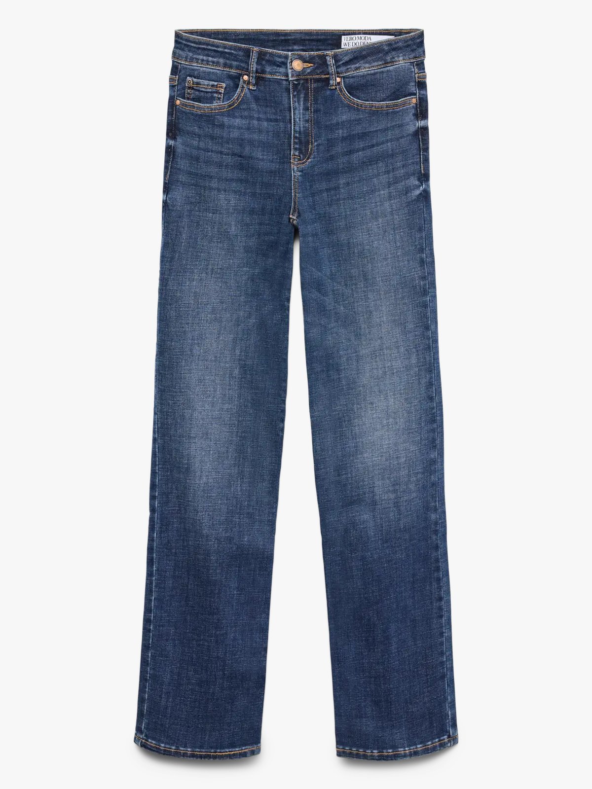 Vero Moda Flash MR Straight Jeans Dark Blue Denim
