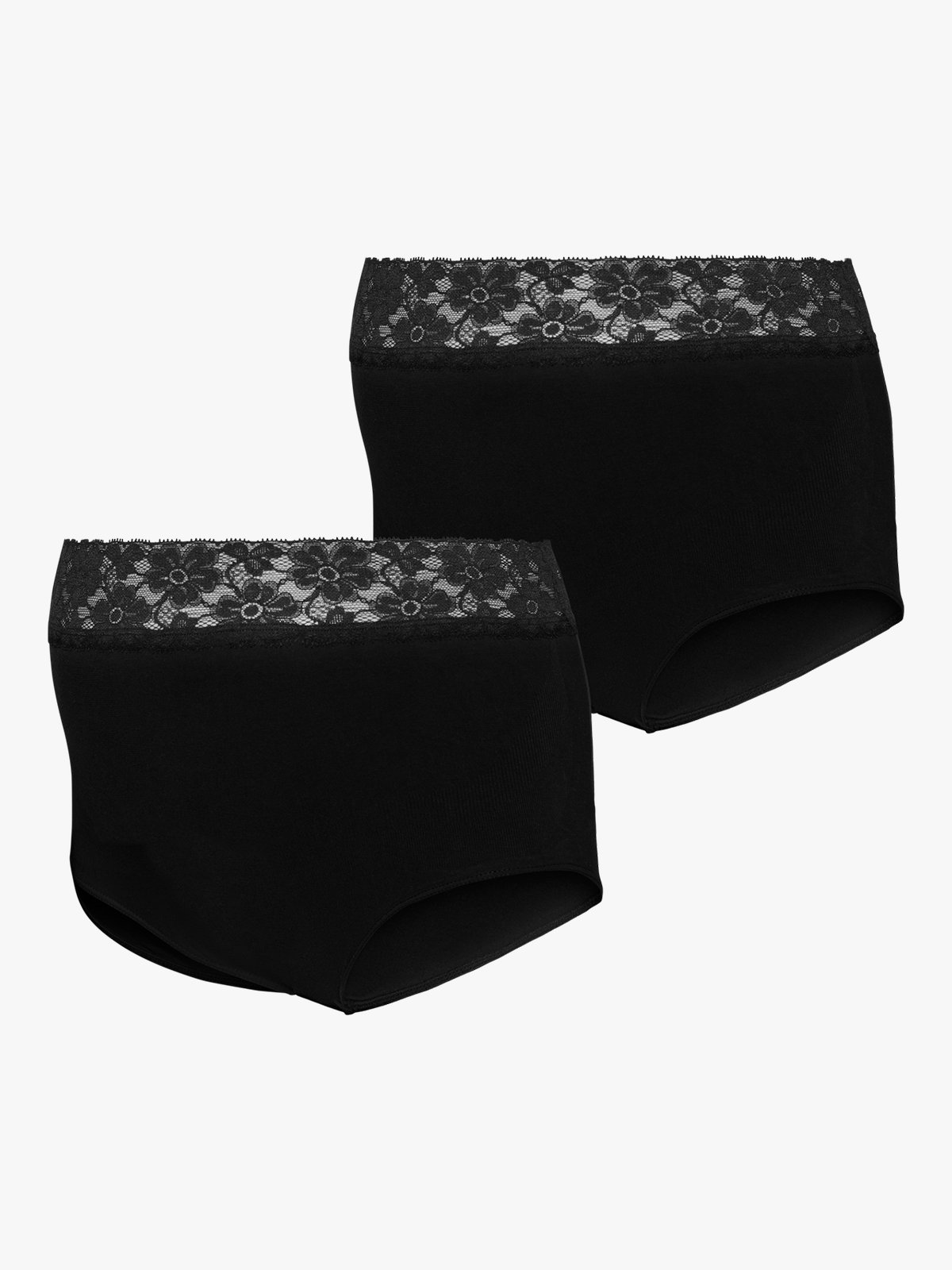 Vero Moda Maternity Heal High Waist Lace Panties 2-Pack Black