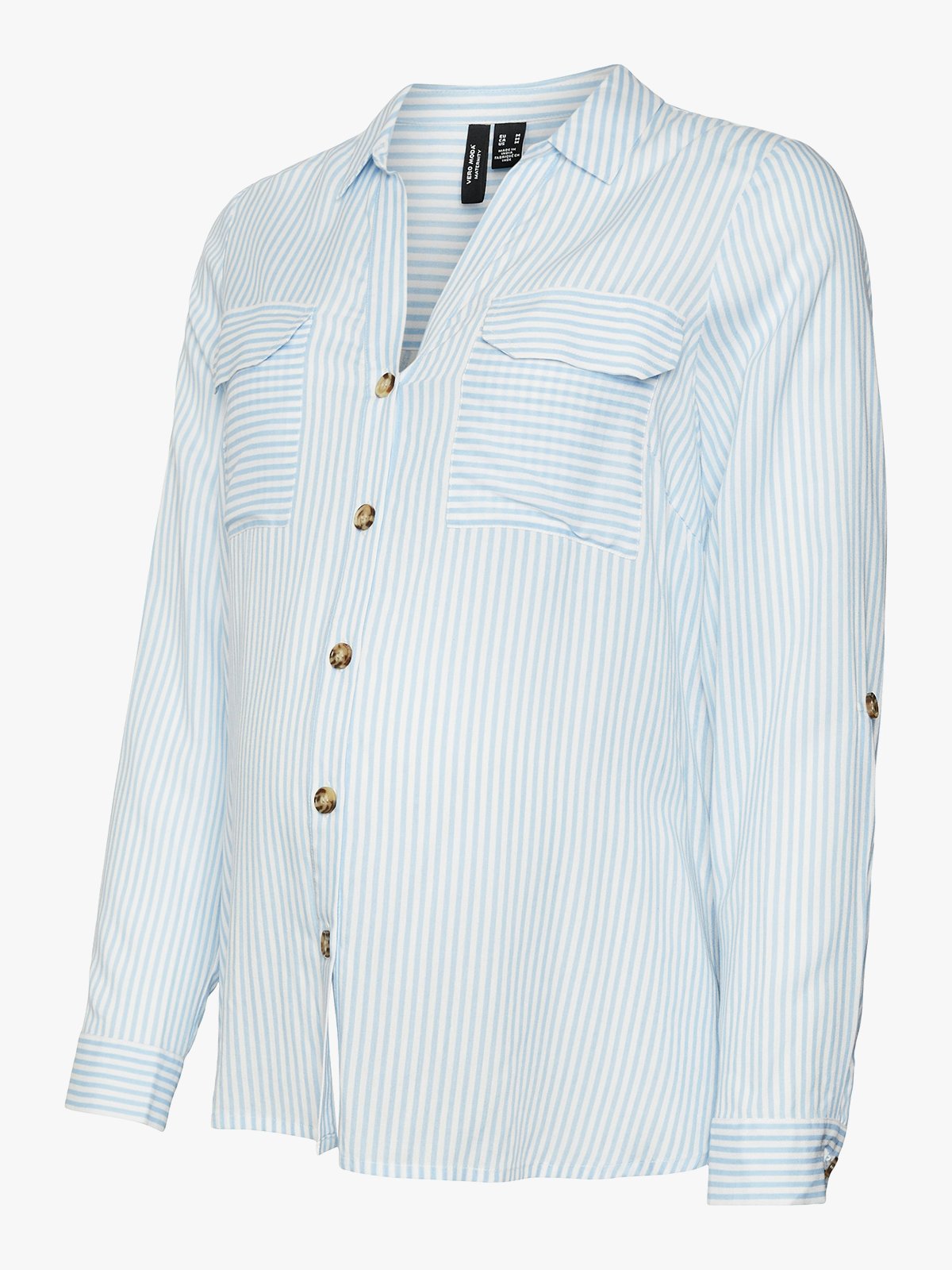 Vero Moda Maternity Bumpy Long Sleeve Shirt New Blue bell