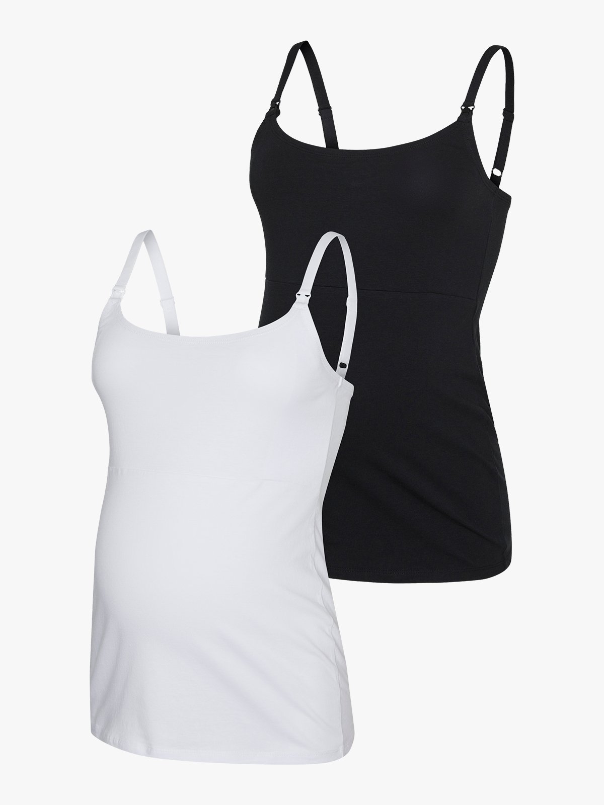 Vero Moda Maternity Kerrie Strap Top 2-Pack White / Black
