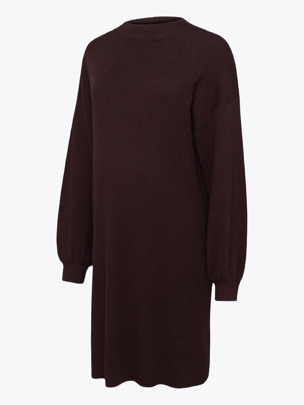 Vero Moda Maternity Nancy Long Sleeve Funnelneck Dress Burgunder