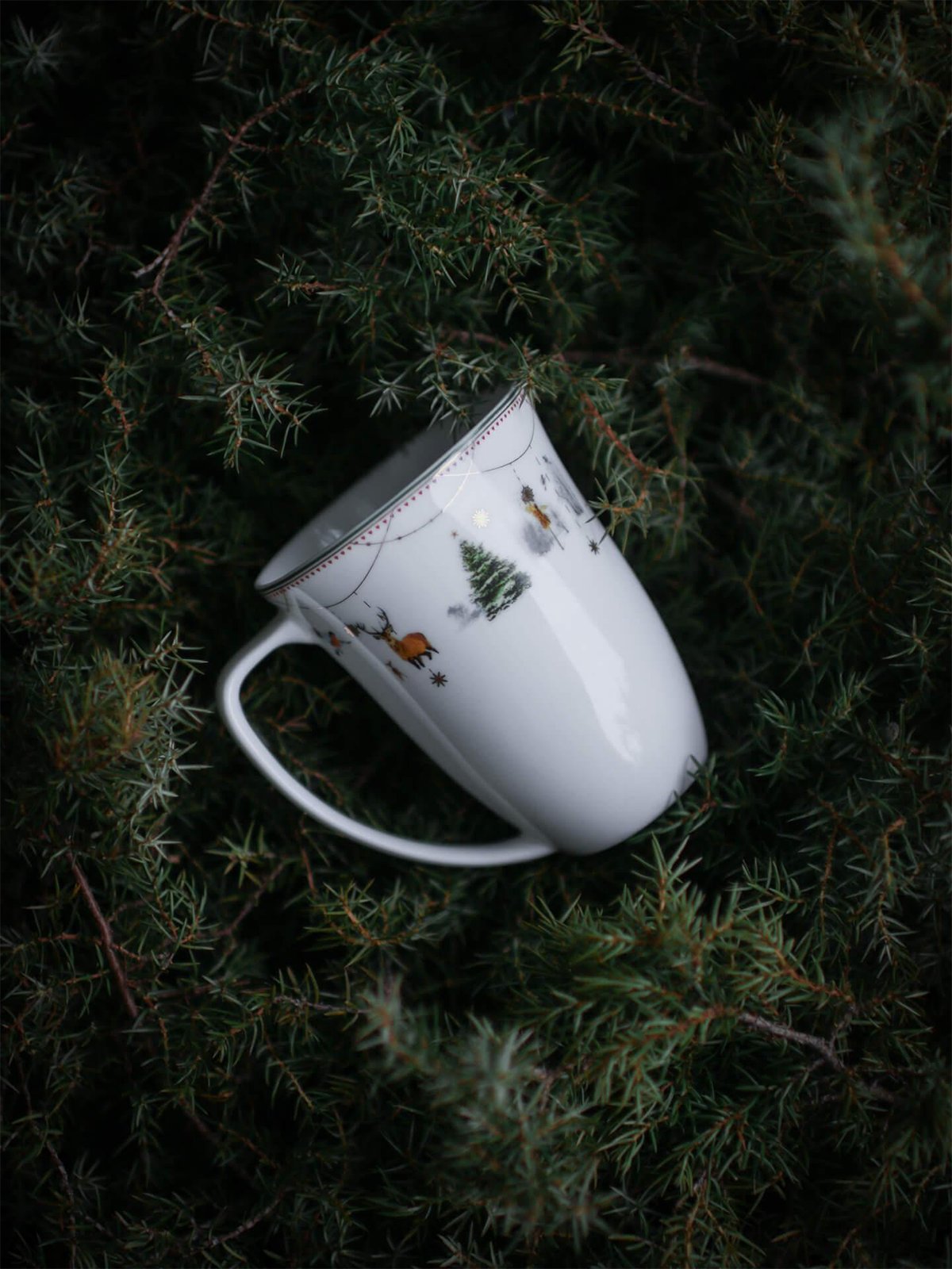 Wik - Walsøe Julemorgen Story kopp med skål 20 cl Flerfarget