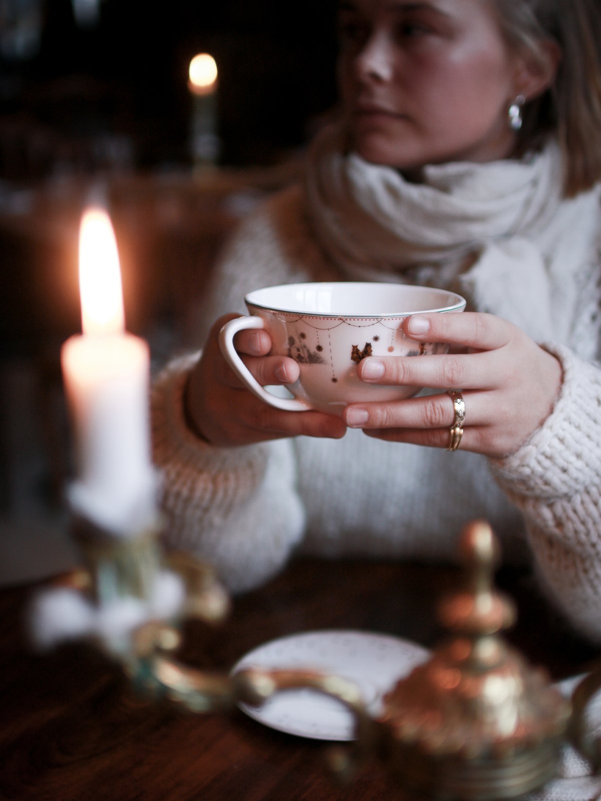 Wik - Walsøe Julemorgen Story tekopp med skål 40 cl Flerfarget