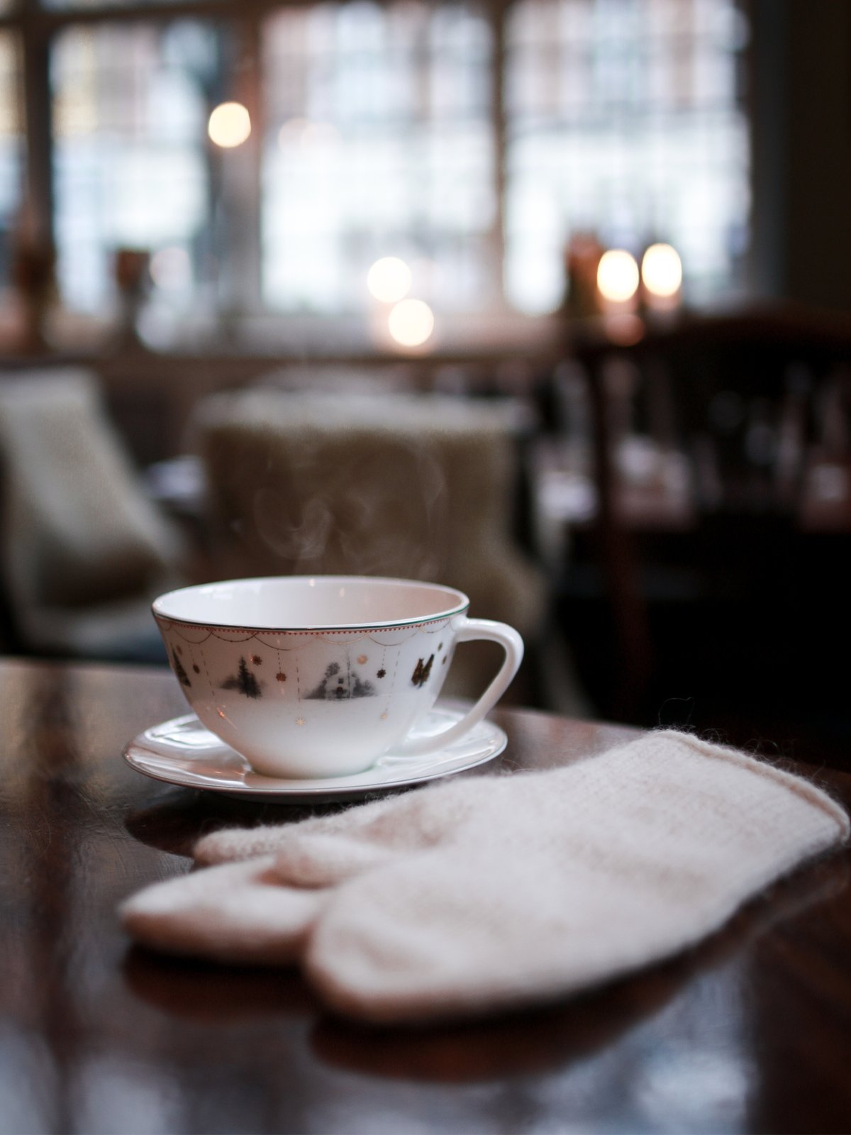 Wik - Walsøe Julemorgen Story tekopp med skål 40 cl Flerfarget