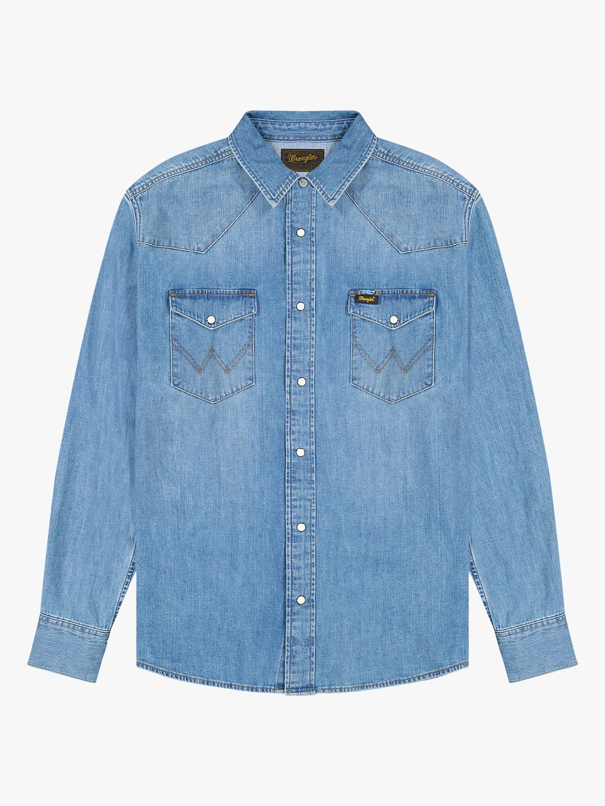 Wrangler Western Shirt Mid Light Wash