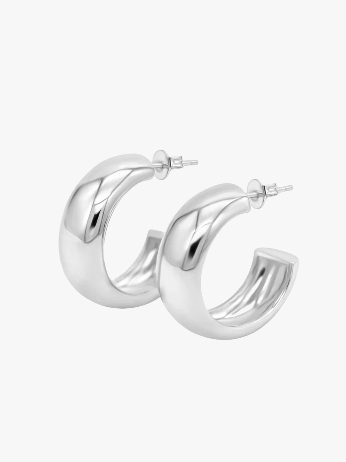 Who Is She Bold Dome Hoops Silver Silver