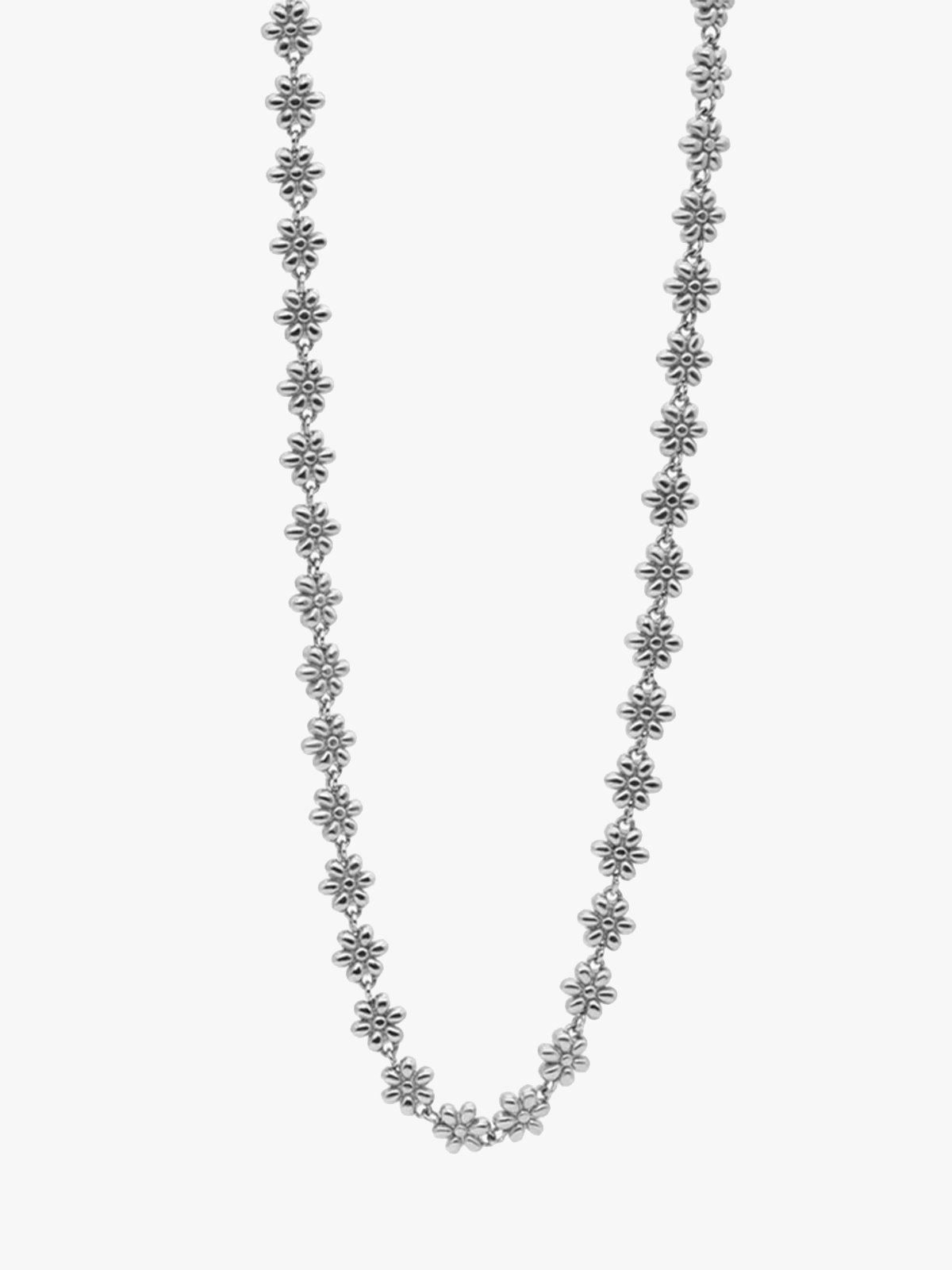 Who Is She Flower Chain Silver Silver