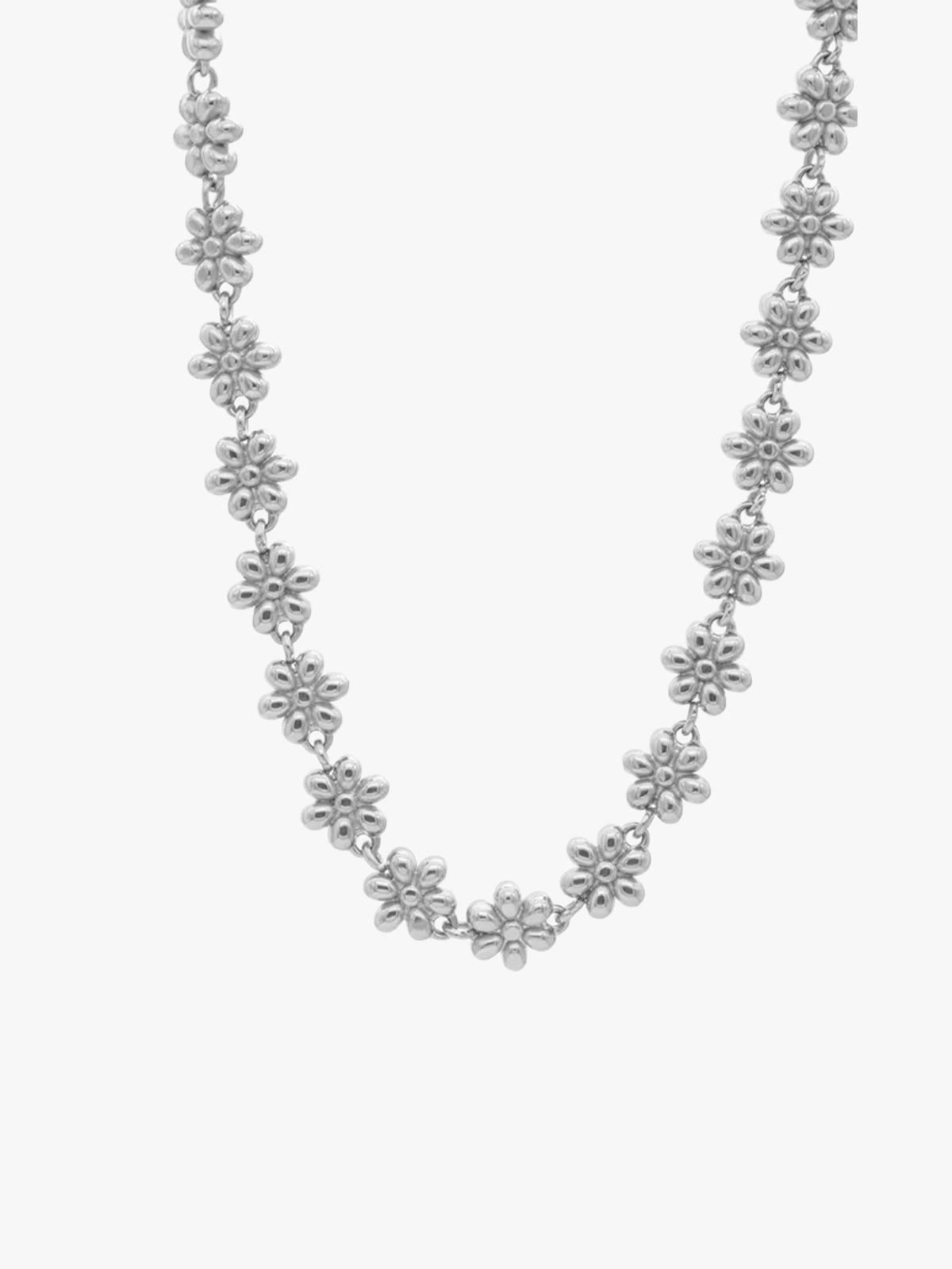Who Is She Flower Bracelet Silver Silver
