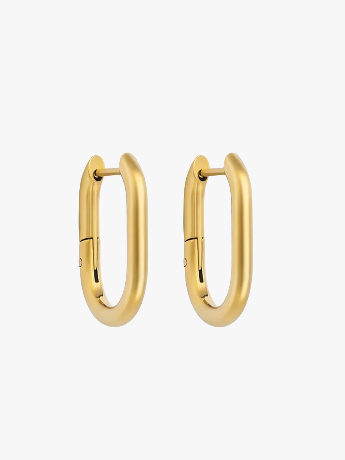 Who Is She Mini Oval Hoops Gold