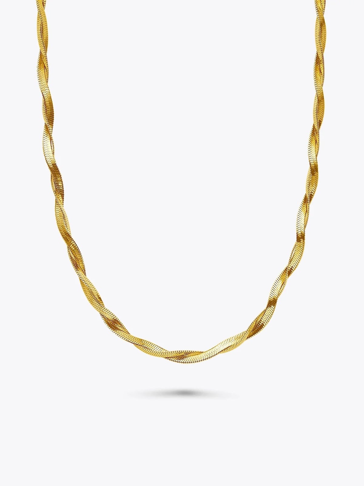 Who Is She Twisted Bone Chain Gold Gold
