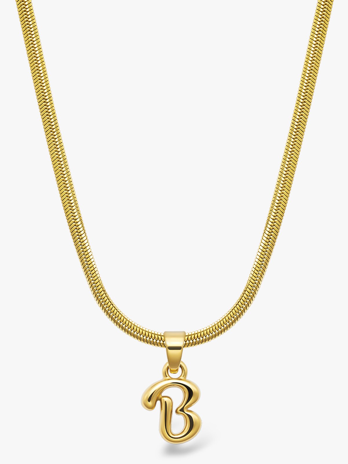 Who Is She Bone Letter Necklace Gold Gold / Bokstav: B