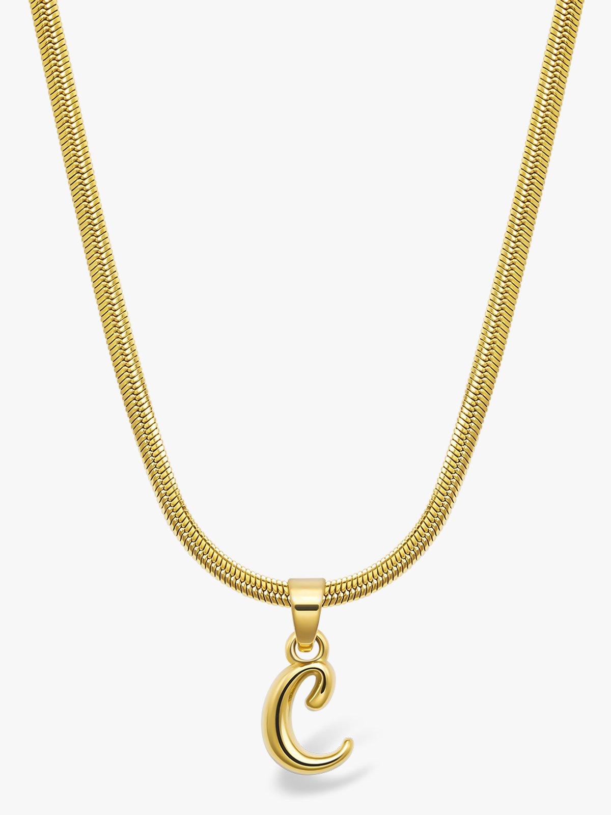Who Is She Bone Letter Necklace Gold Gold / Bokstav: C