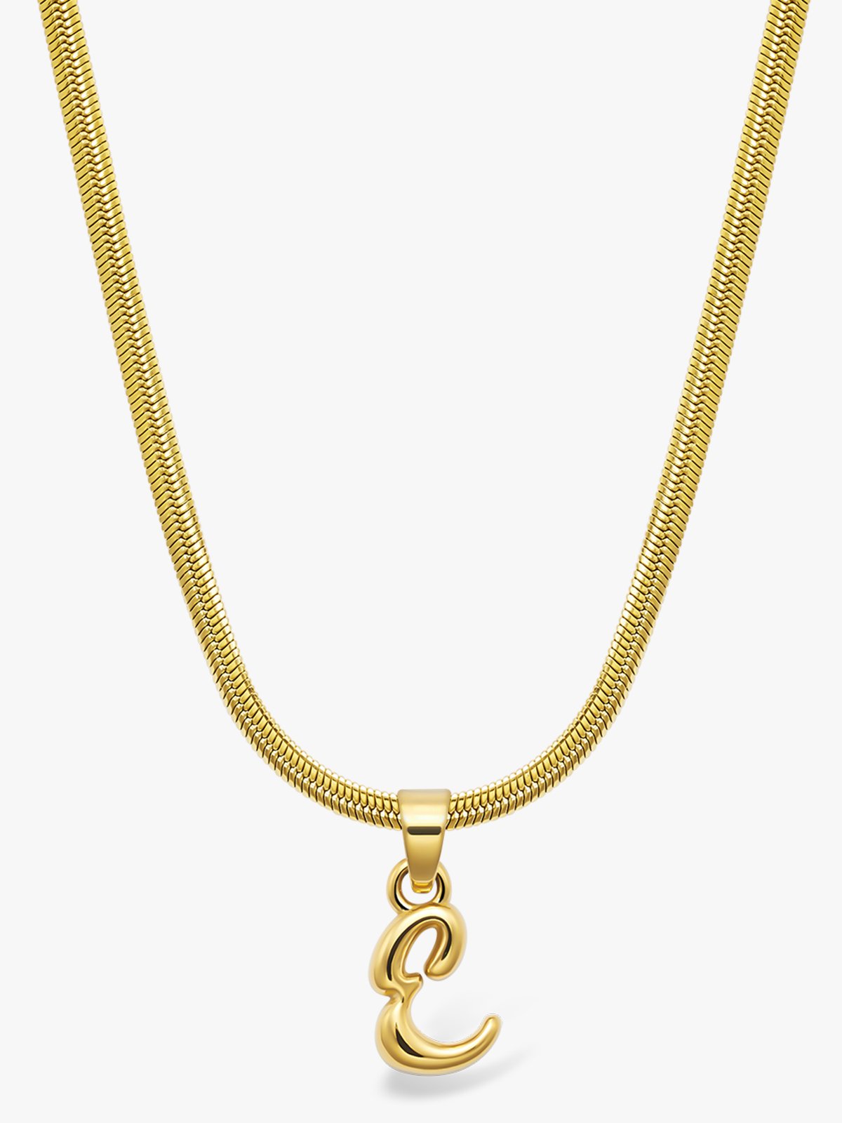 Who Is She Bone Letter Necklace Gold Gold / Bokstav: E