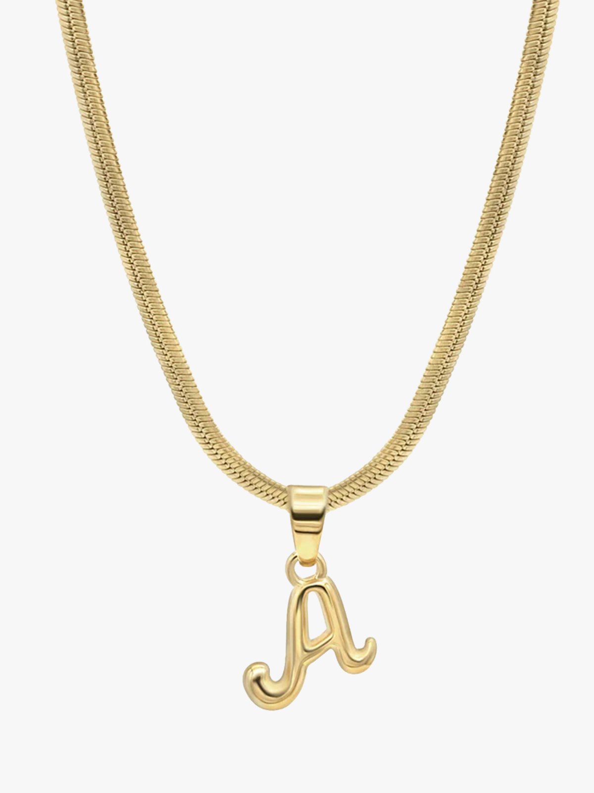 Who Is She Bone Letter Necklace Gold Gold / Bokstav: H