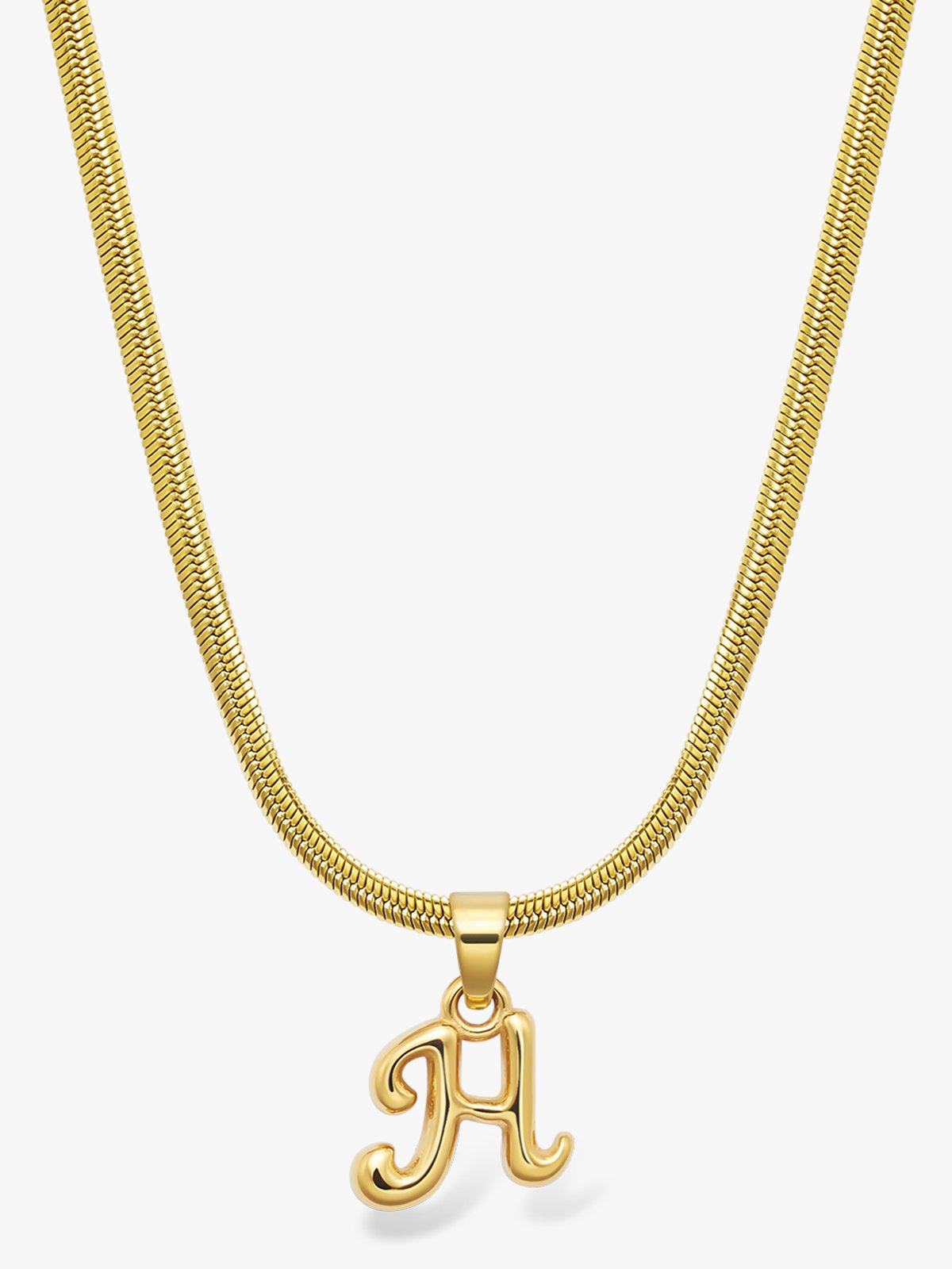 Who Is She Bone Letter Necklace Gold Gold / Bokstav: H