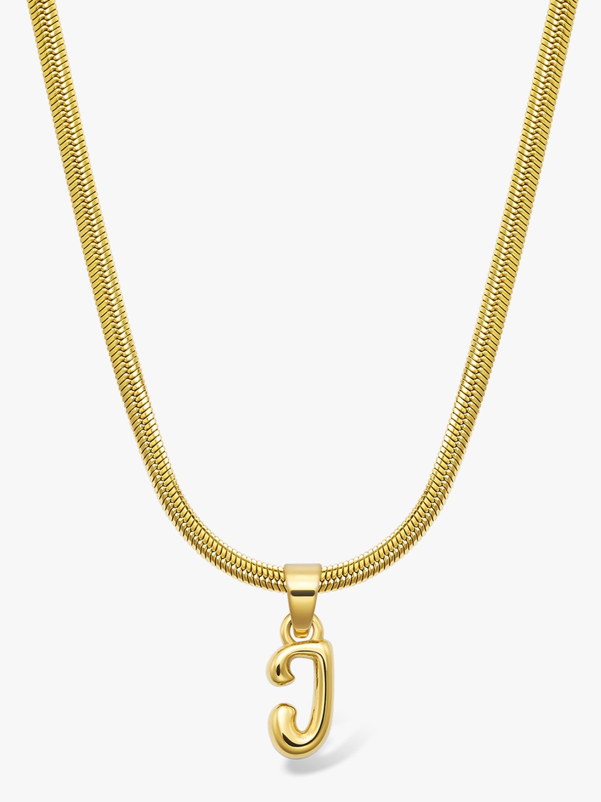 Who Is She Bone Letter Necklace Gold Gold / Bokstav: J