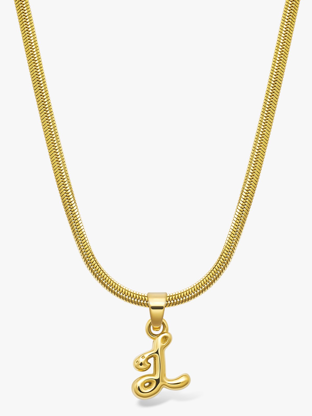 Who Is She Bone Letter Necklace Gold Gold / Bokstav: L