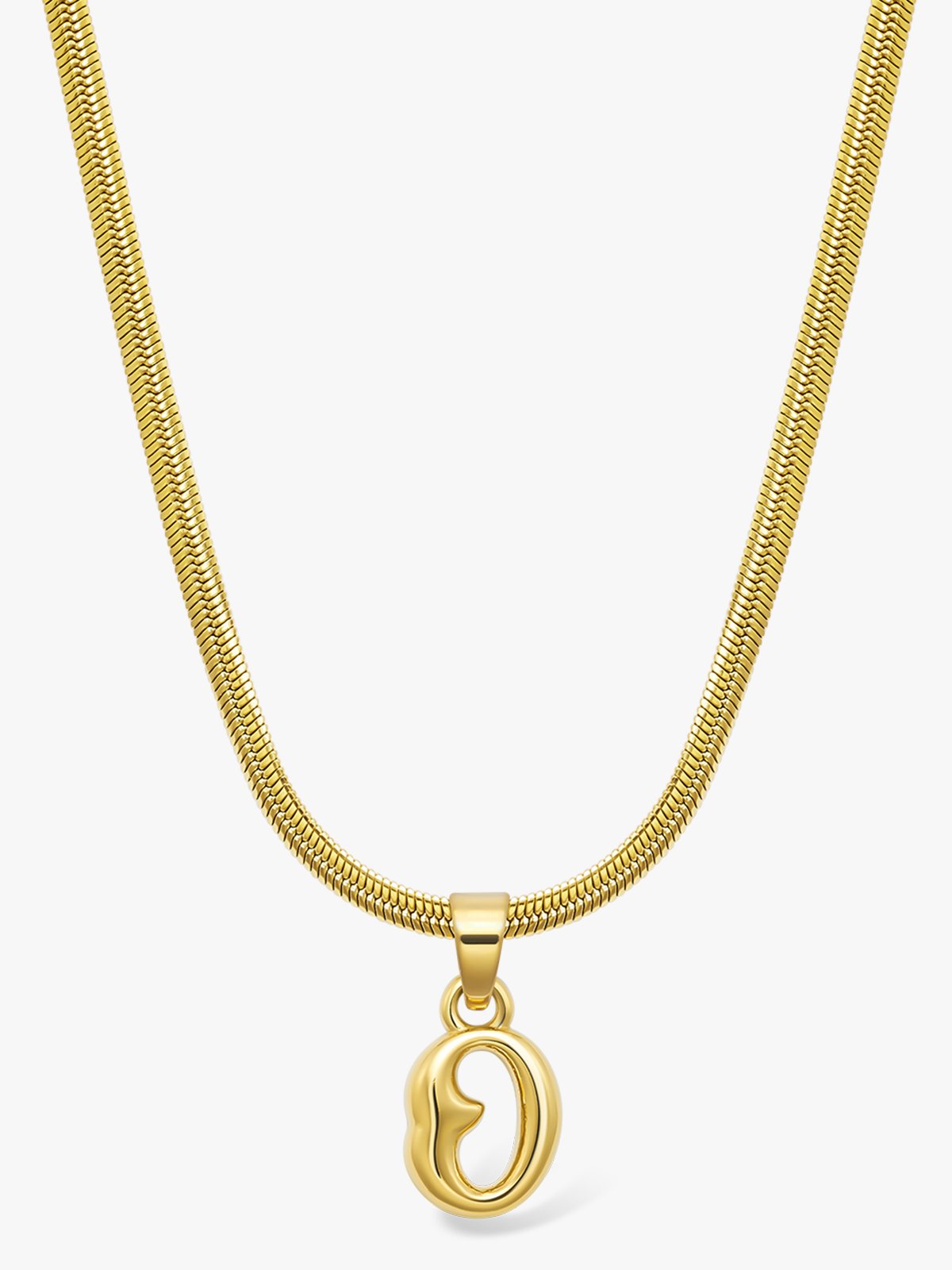 Who Is She Bone Letter Necklace Gold Gold / Bokstav: O