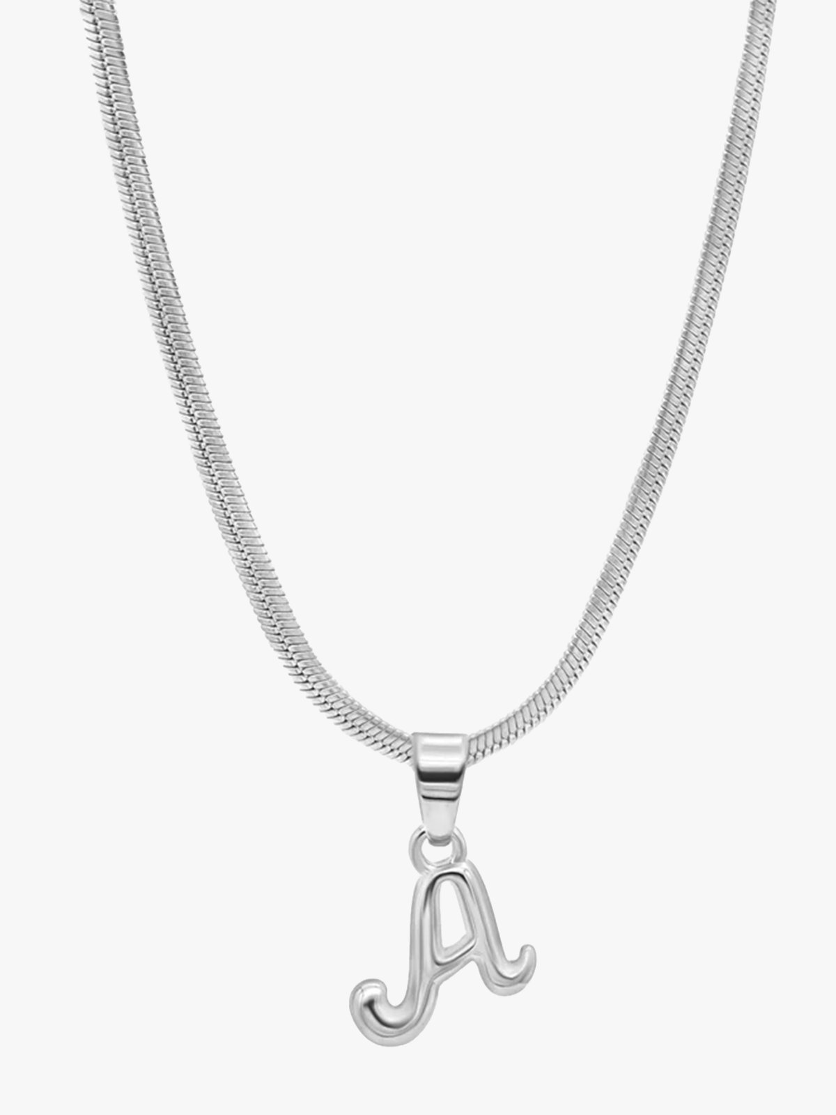 Who Is She Bone Letter Necklace Silver Silver / Bokstav: E