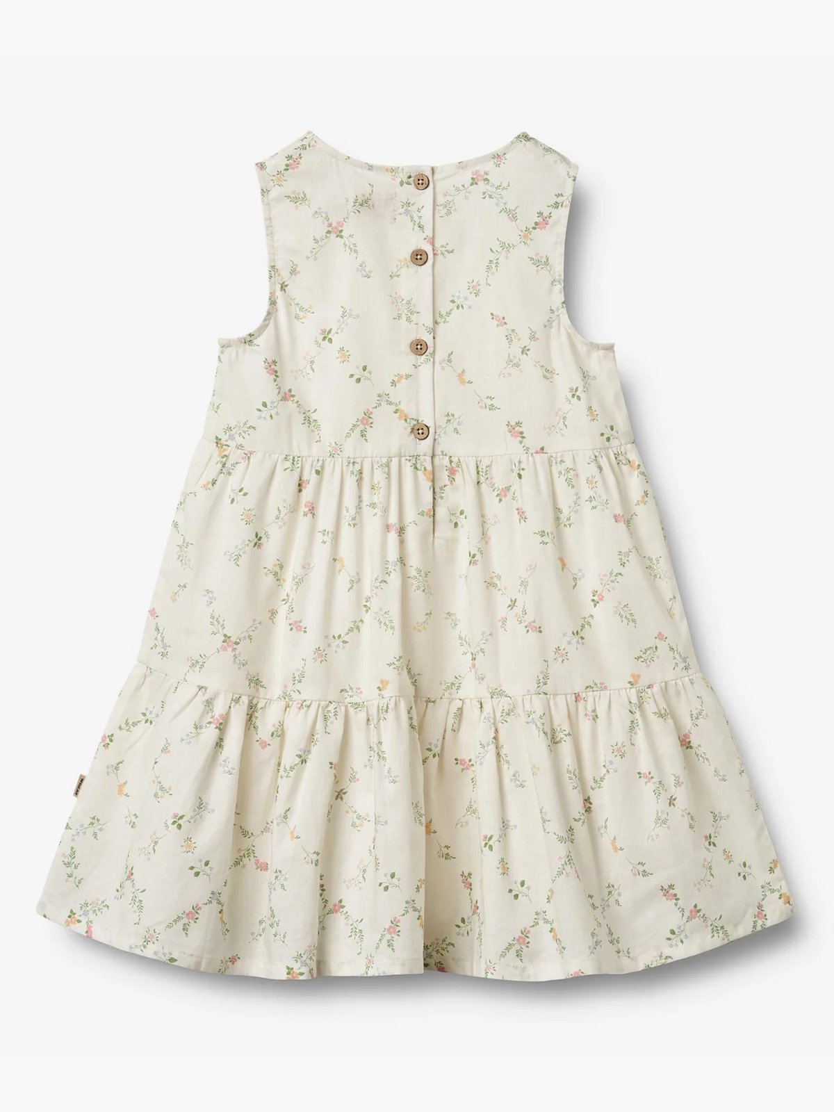 Wheat Dress Luise ivory checked flowers