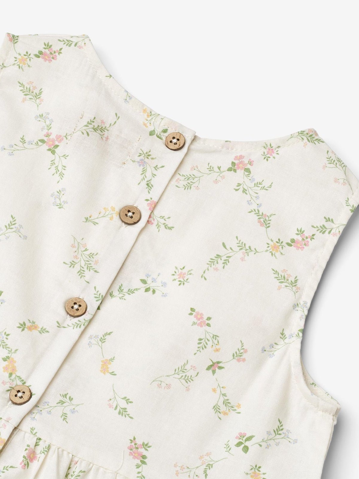 Wheat Dress Luise ivory checked flowers