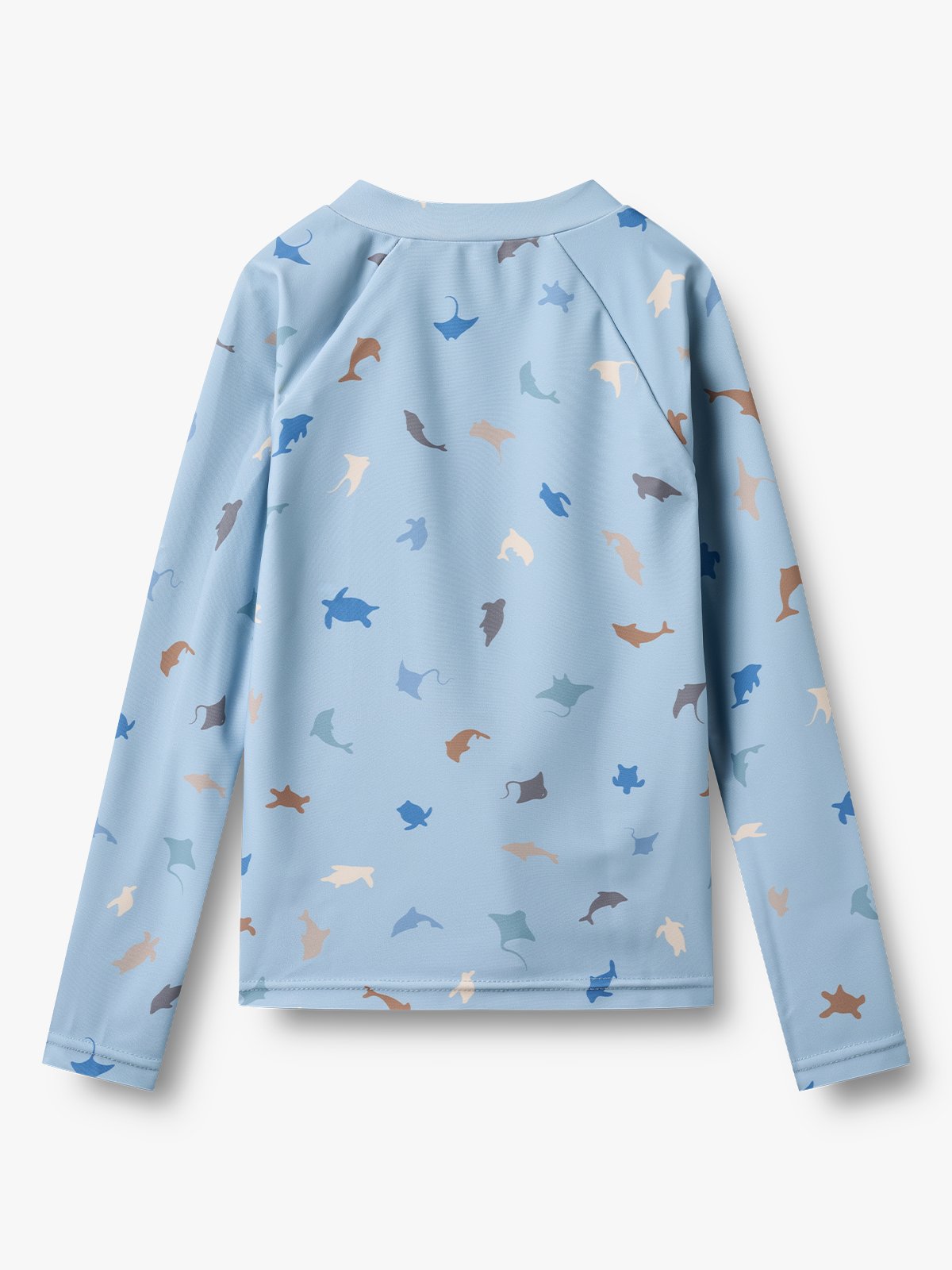 Wheat Swim T-Shirt Long Sleeve Zip Ada Soft Blue Sea Life