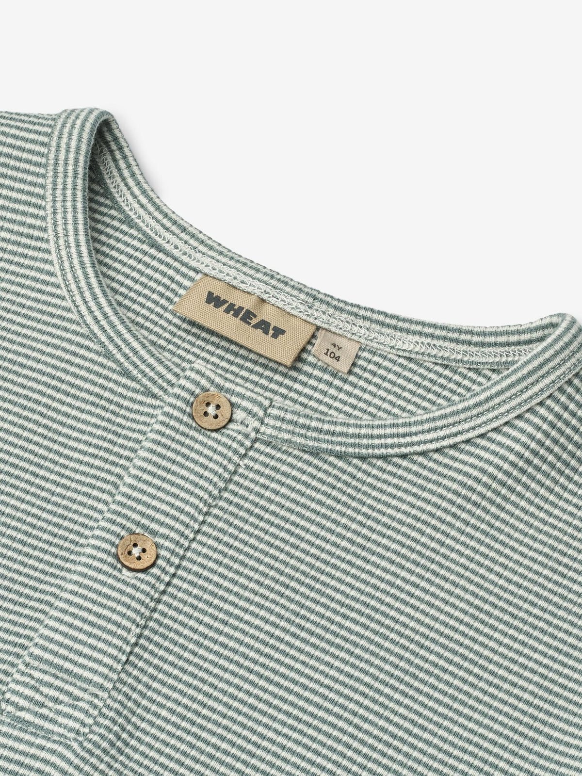 Wheat T-Shirt Short Sleeve Lumi Stormy Sea Stripe