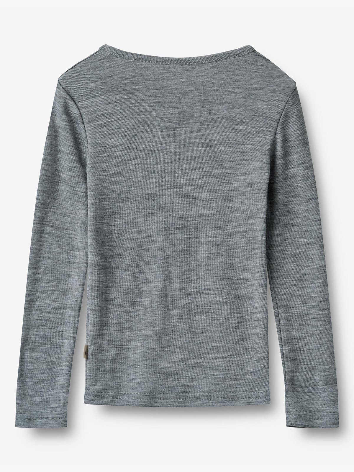 Wheat Wool T-Shirt Long Sleeve Alfie Melange Grey