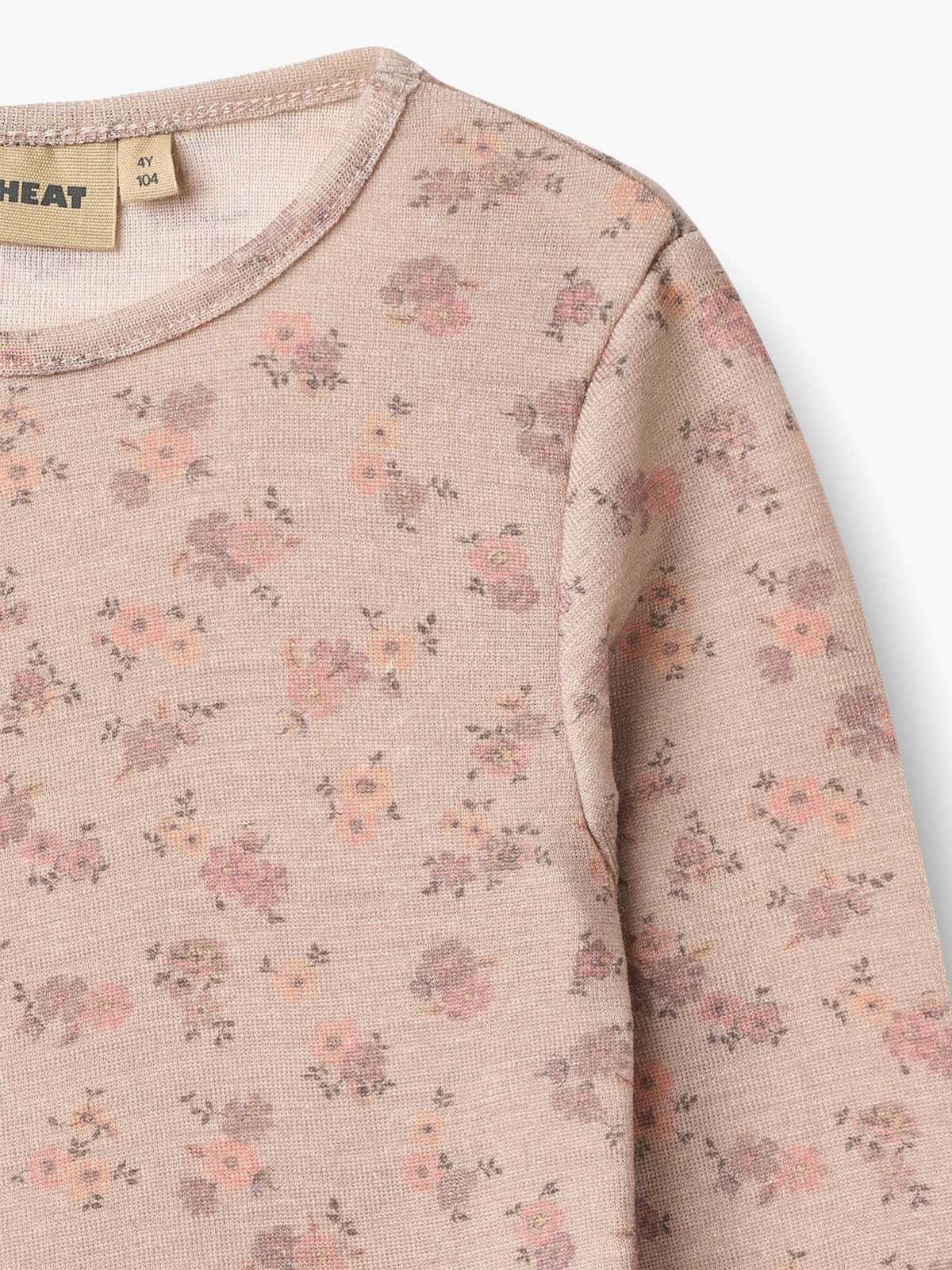 Wheat Wool T-Shirt Long Sleeve Alfie Lilac flowers