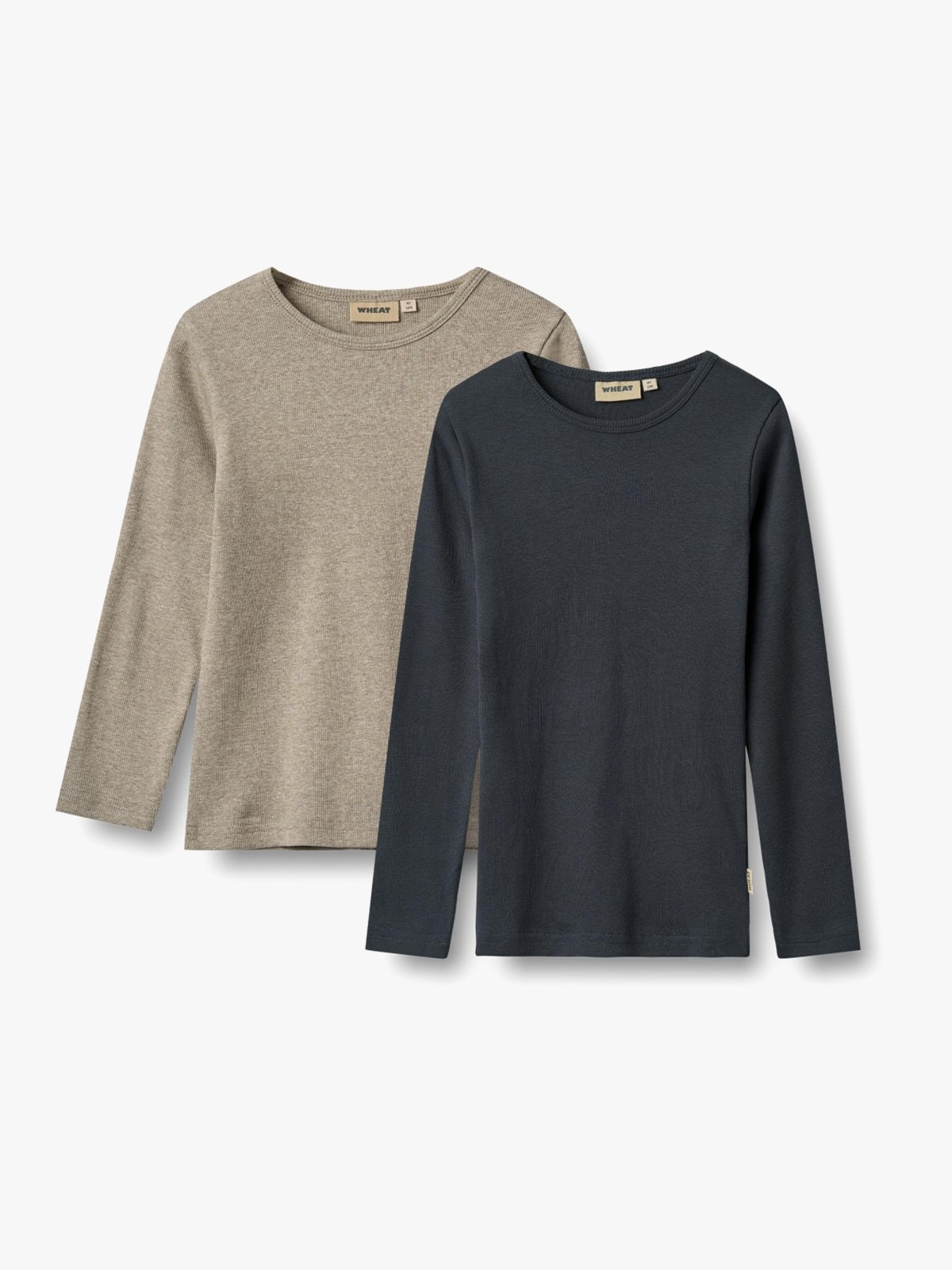 Wheat 2 Rib T-Shirt Long Sleeve Stig Navy