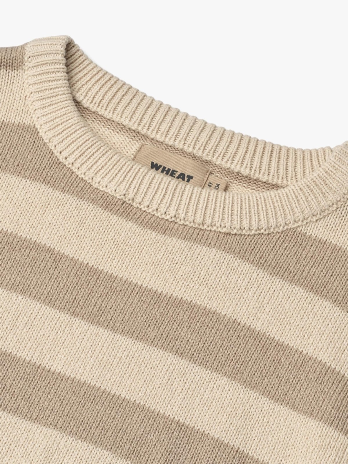 Wheat Knit Pullover Morgan Beige Stripe