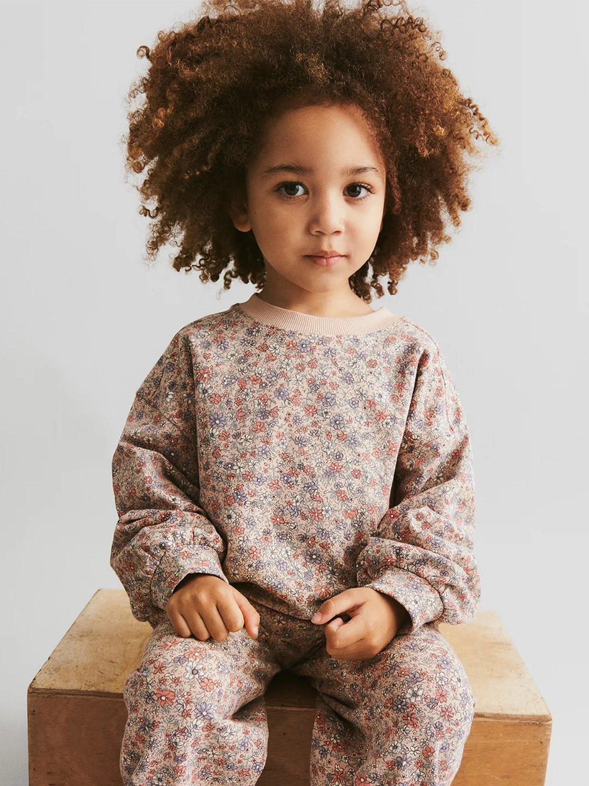 Wheat Sweatshirt Long Sleeve Lia Rose dust flowers