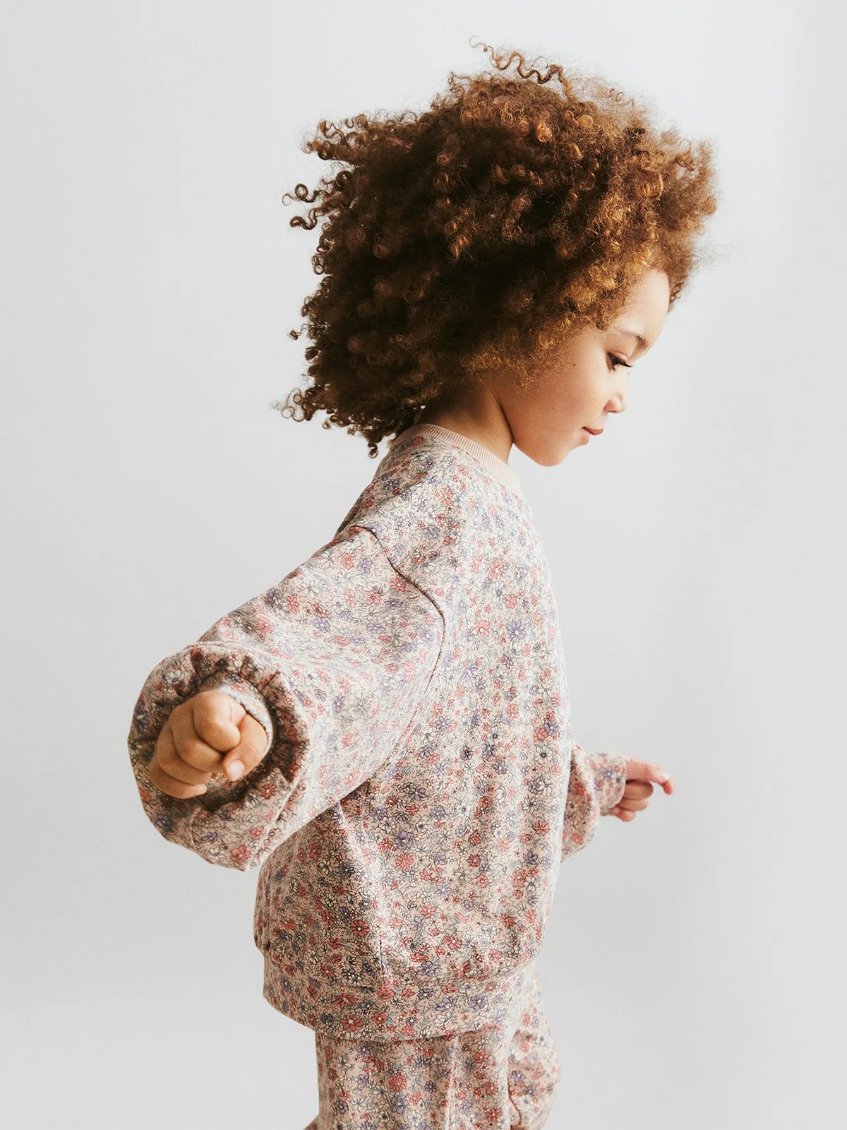 Wheat Sweatshirt Long Sleeve Lia Rose dust flowers