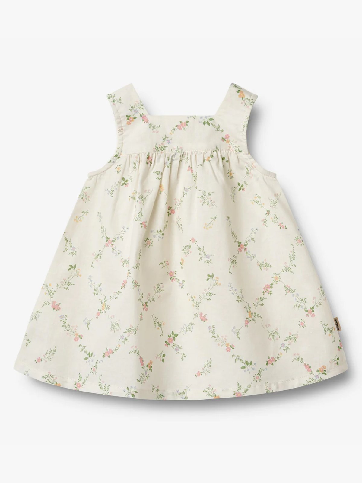 Wheat Dress Ayla Ivory Checked Flowers