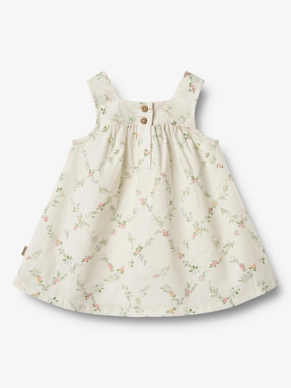 Wheat Dress Ayla Ivory Checked Flowers