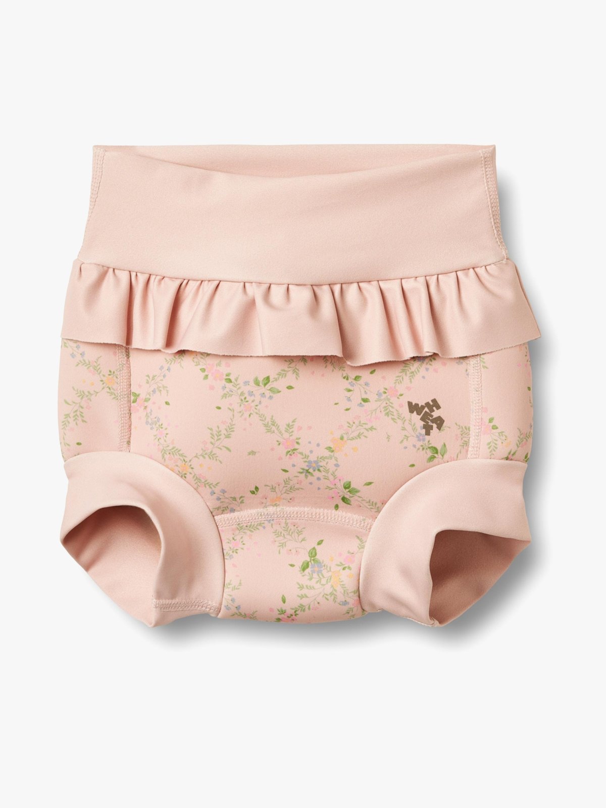 Wheat Neoprene Swim Pants Rita Powder Checked Flowers