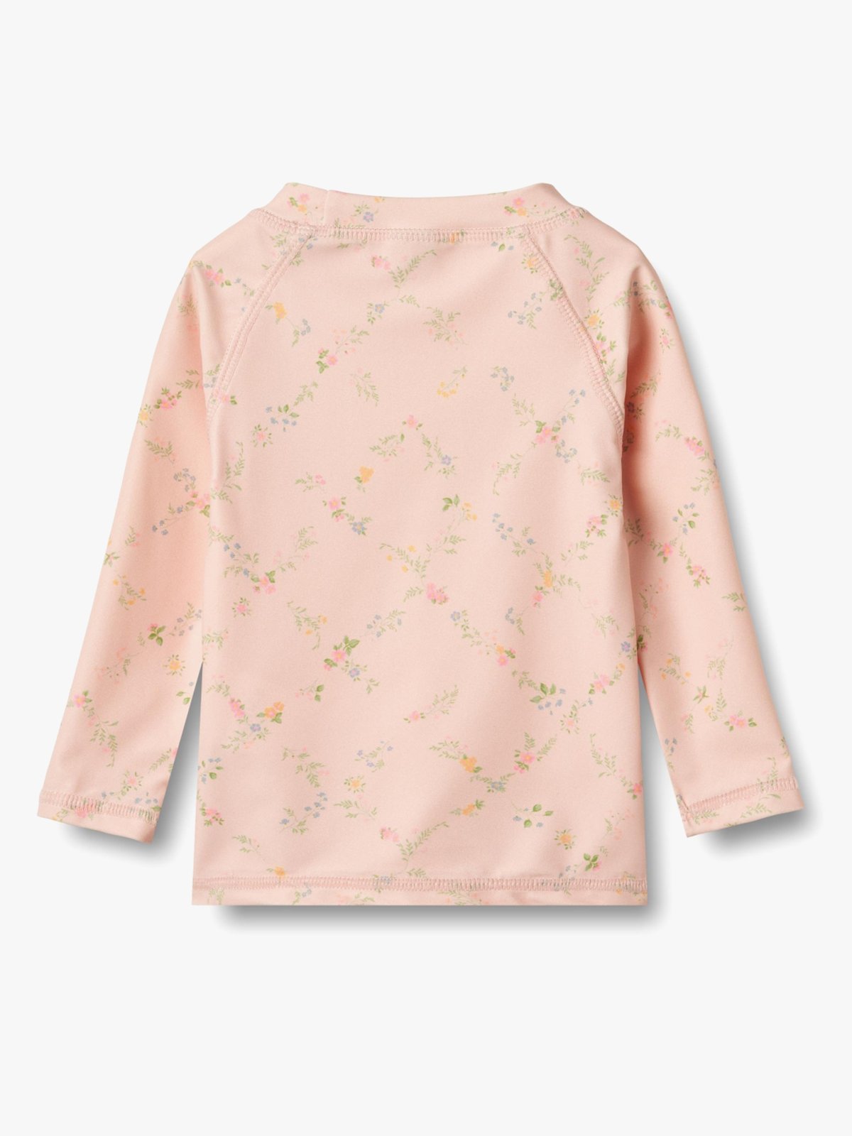 Wheat Swim T-Shirt Long Sleeve Dilan Powder Checked Flowers