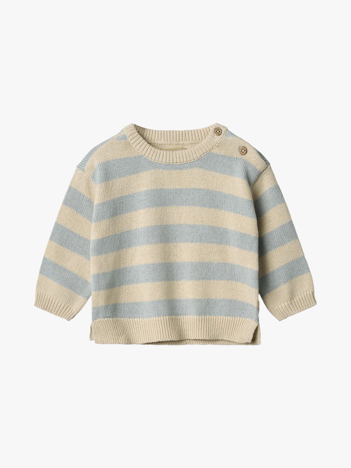 Wheat Knit Pullover Morgan Blue Stripe
