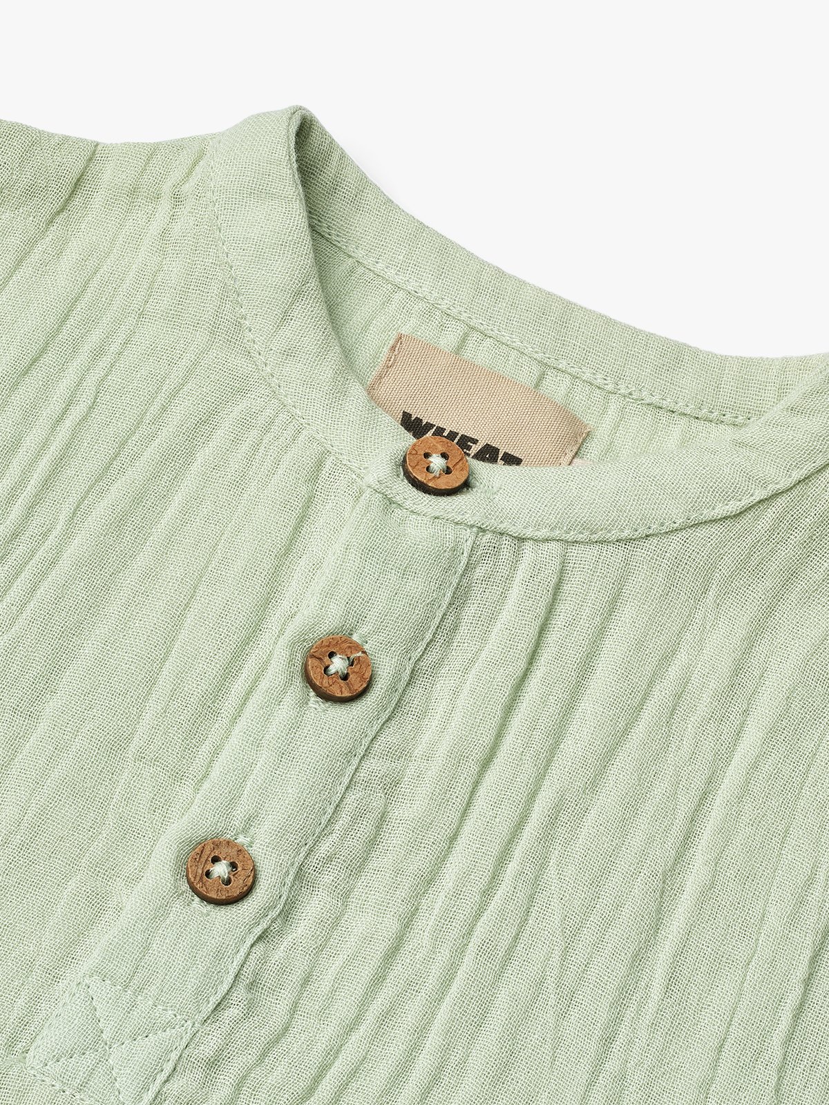Wheat Shirt Short Sleeve Svend Soft Mint
