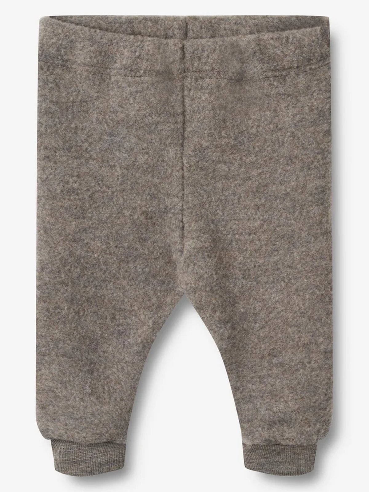 Wheat Wool Fleece Trousers Kinnie Brown Melange