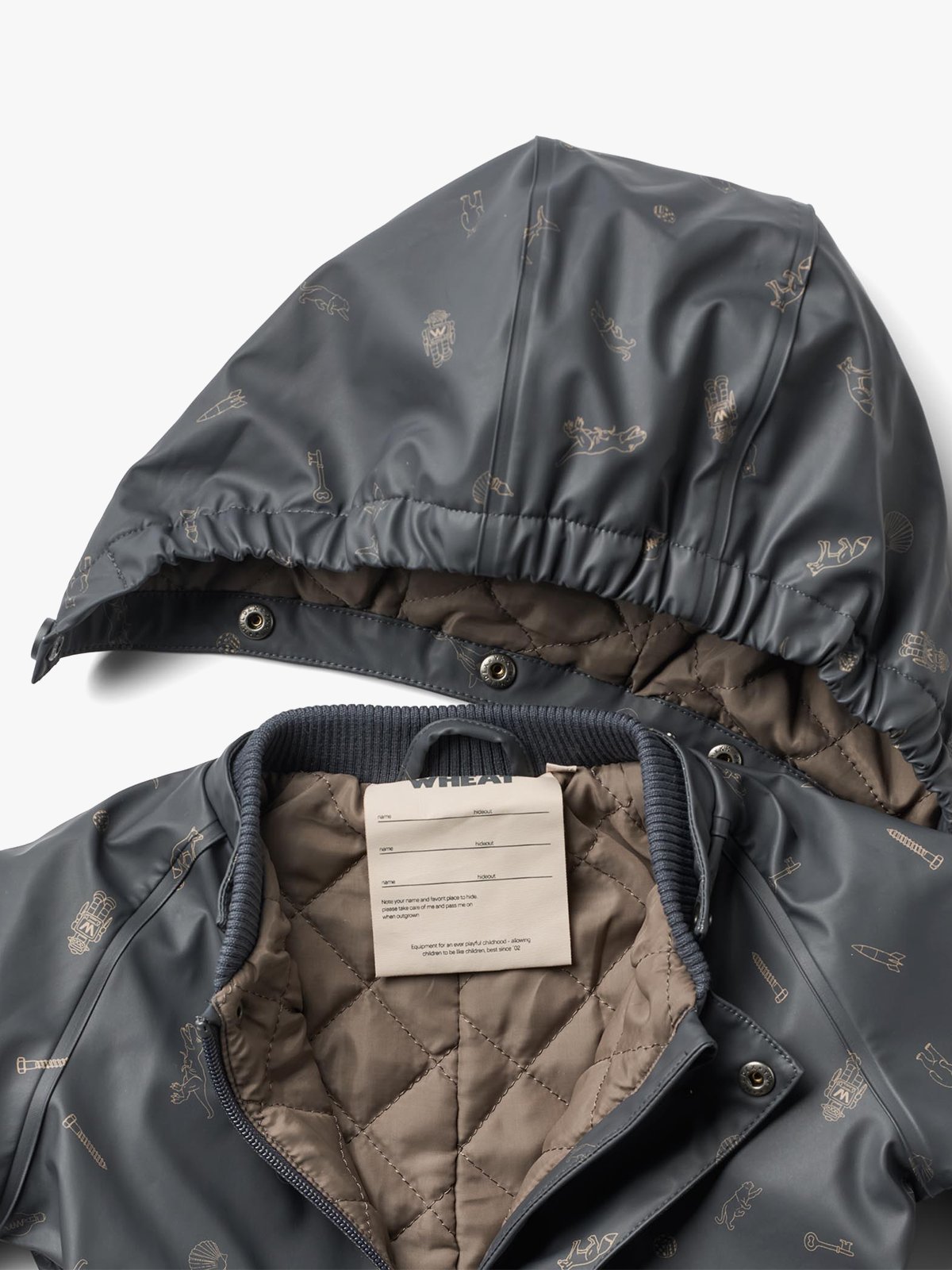 Wheat Thermo Rainsuit Aiko Ink Pocket Treasures