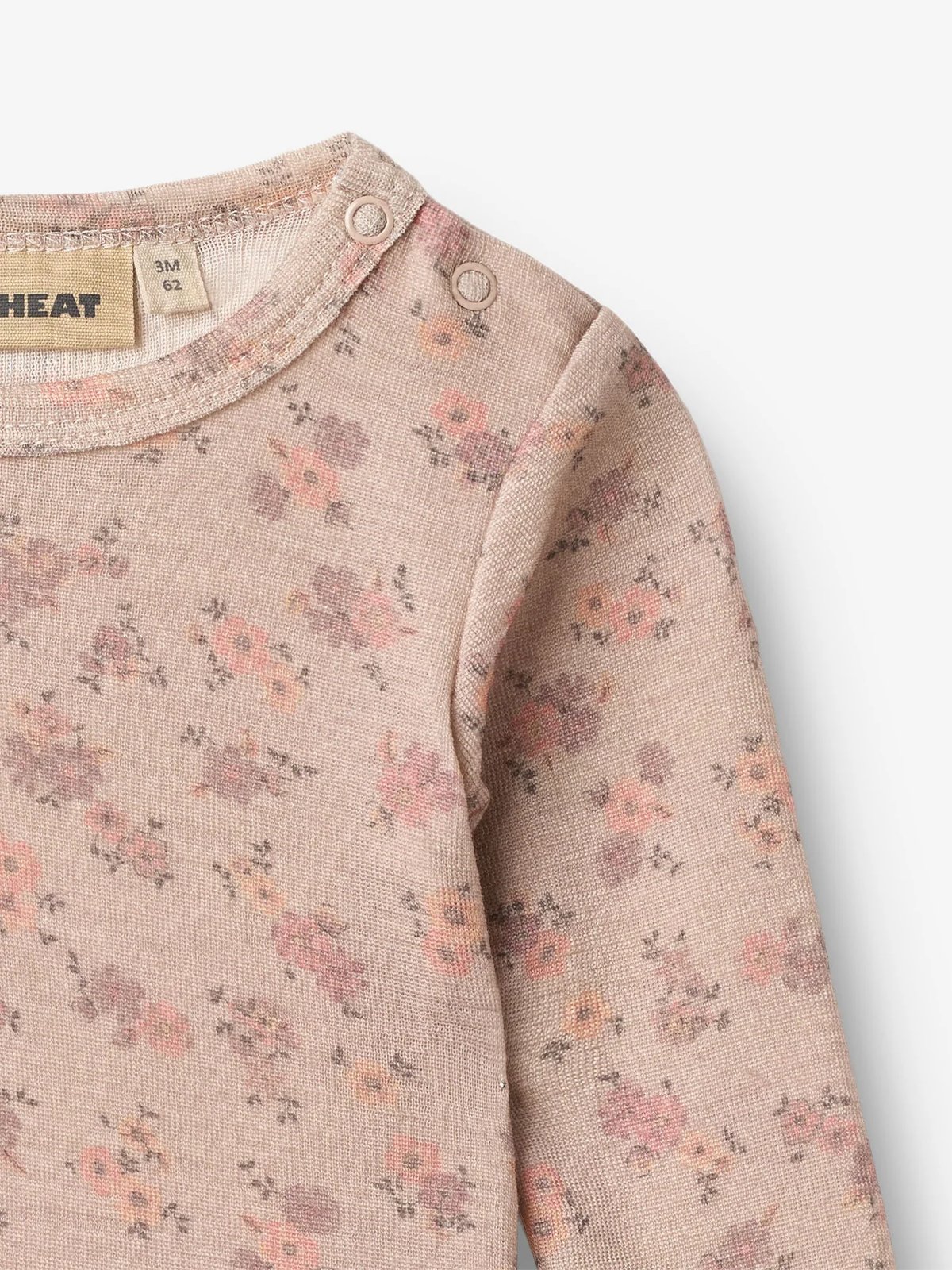 Wheat Wool Body Long Sleeve Lucca Lilac flowers