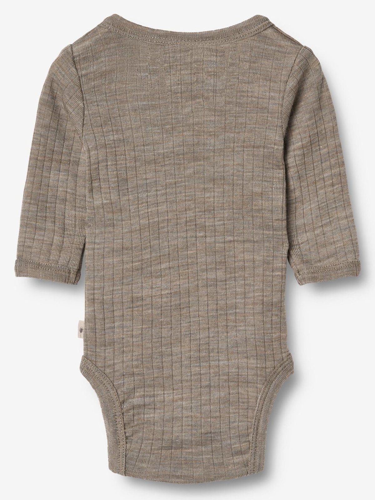 Wheat Wool Silk Body Long Sleeve Willow Khaki Melange