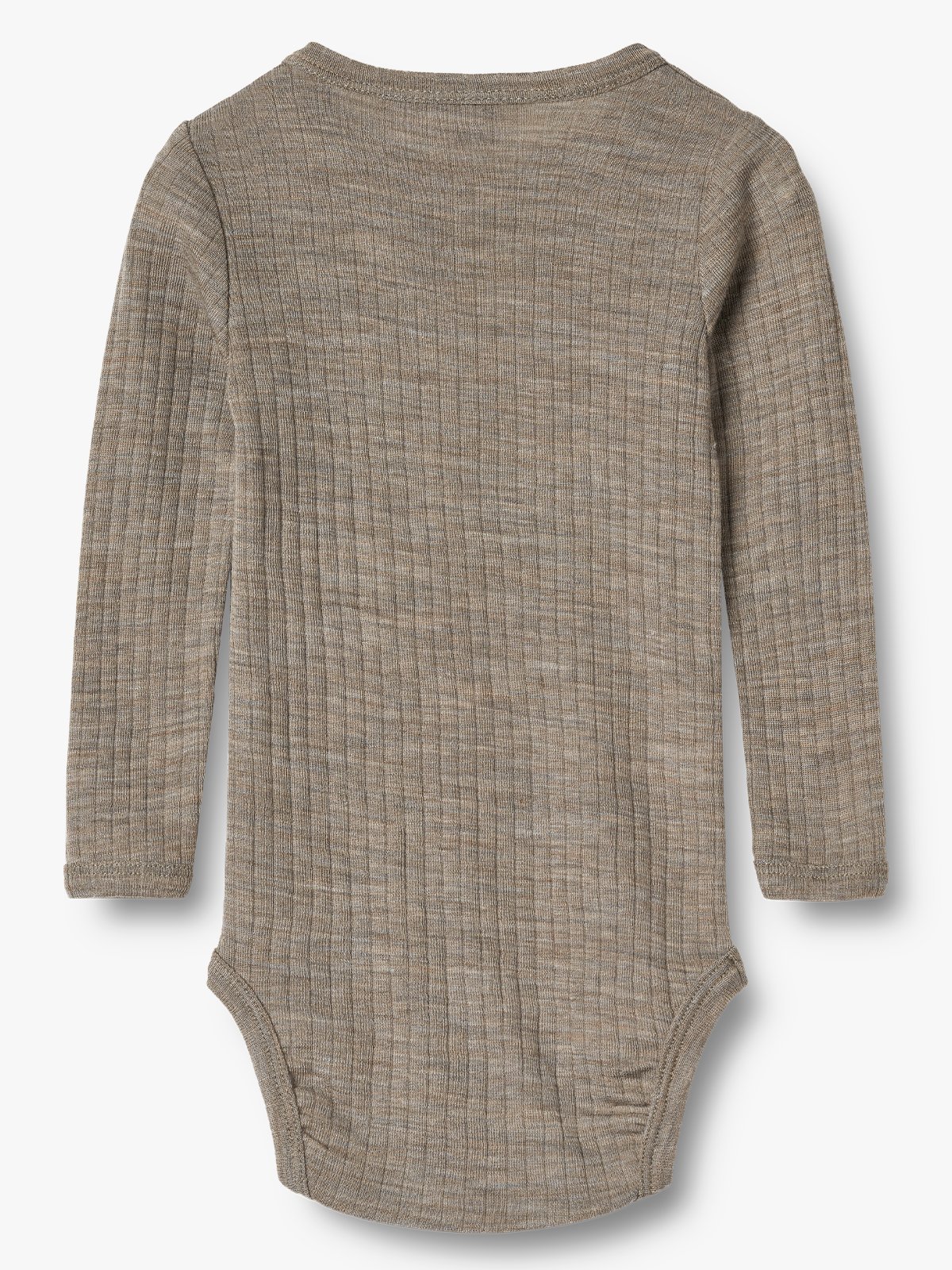 Wheat Wool Silk Body Long Sleeve Lucca Khaki Melange