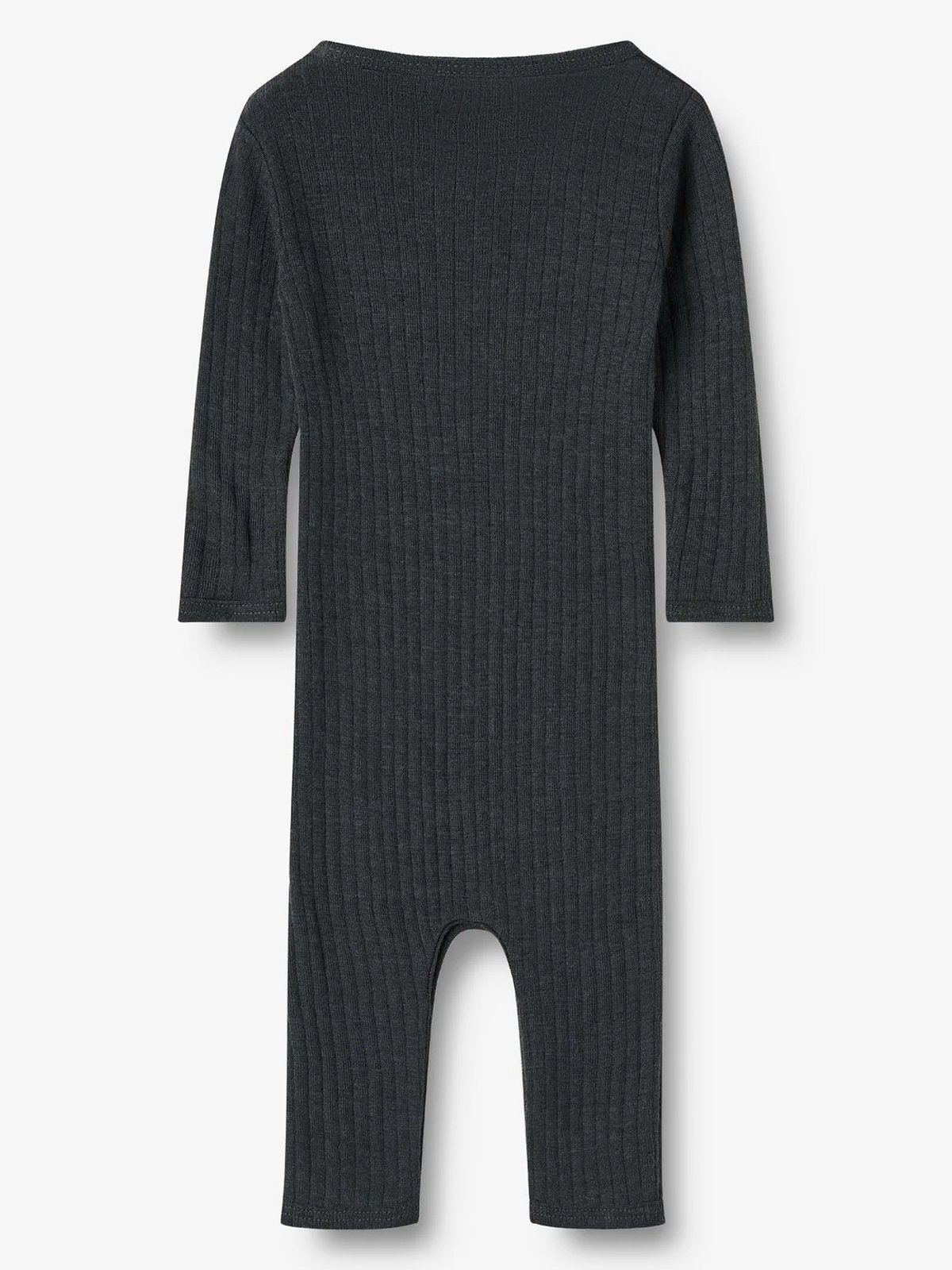 Wheat Wool Silk Jumpsuit Long Sleeve Frankie Navy