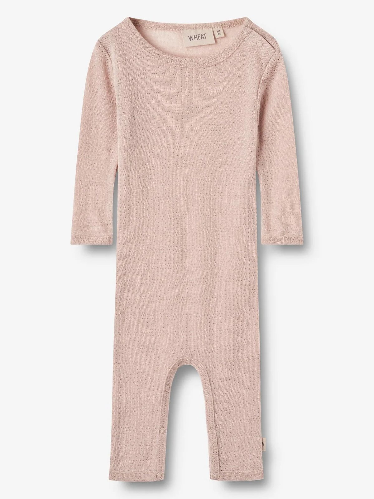 Wheat Wool Silk Jumpsuit Long Sleeve Frankie Pale Lilac