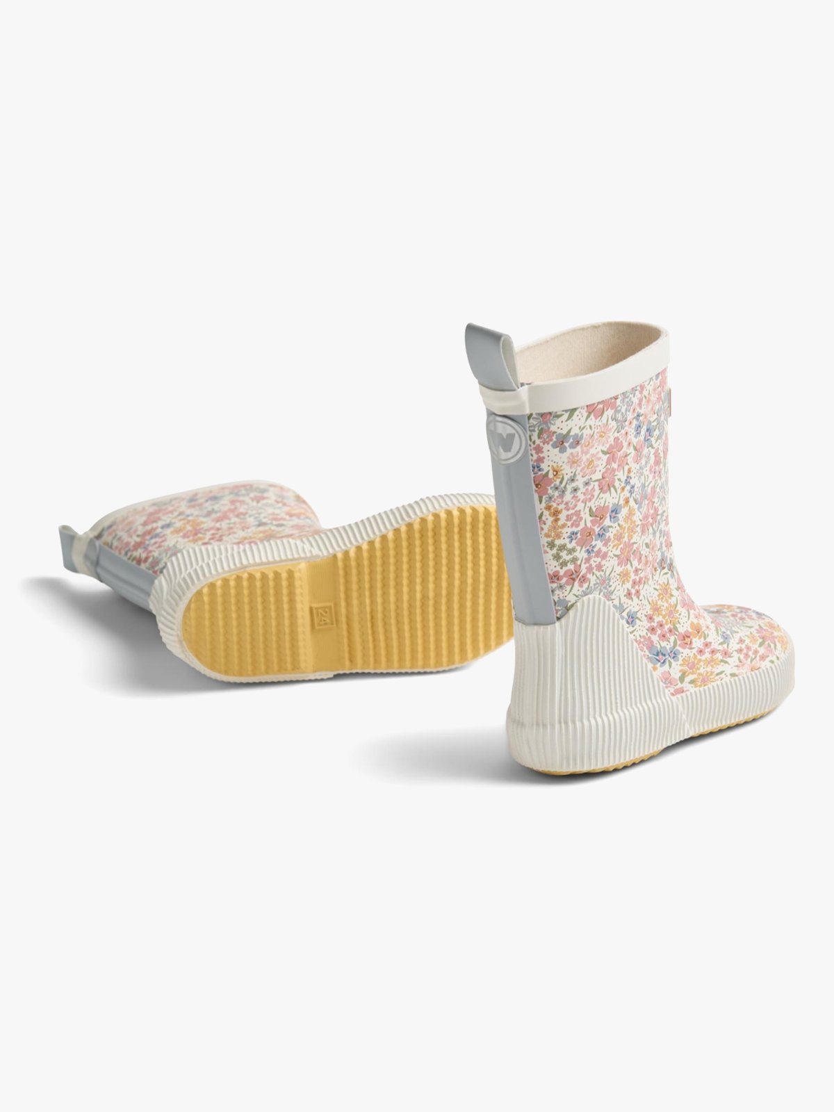 Wheat Rubber Boot Welly Bright Flowers