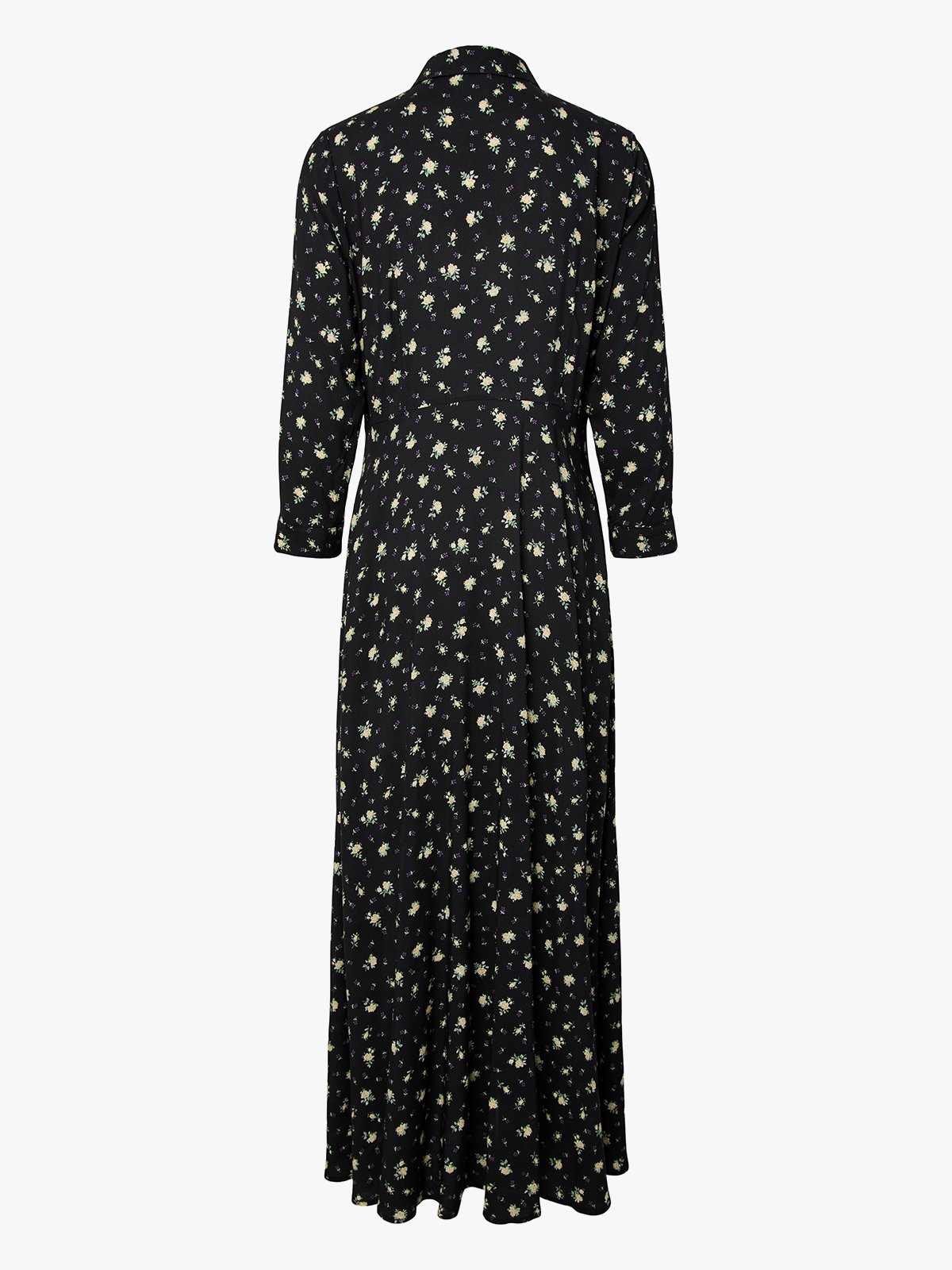 Y.A.S Savanna Long Shirt Dress Black Petia