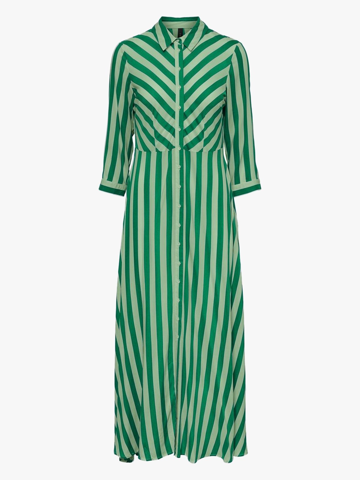 Y.A.S Savanna Long Shirt Dress Quiet Green Fuzzy Flower