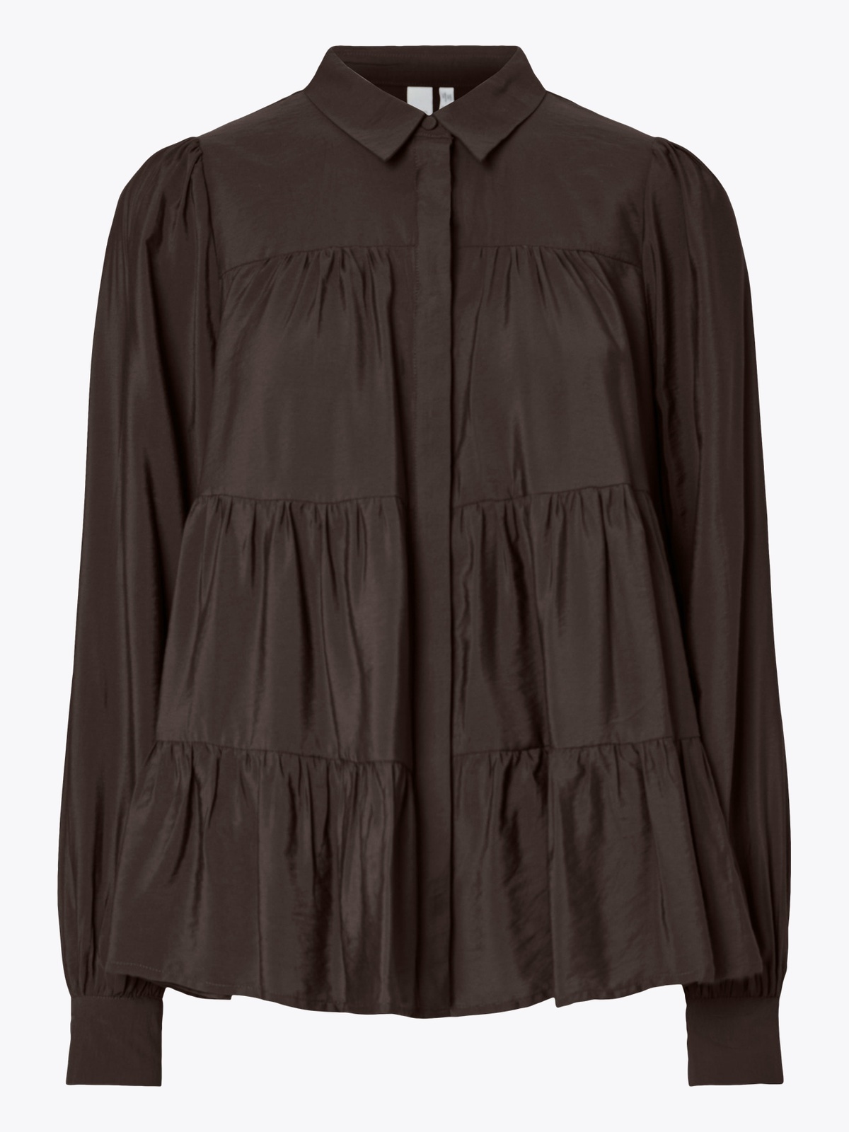 Y.A.S Pala Long Sleeve Shirt Coffee Bean